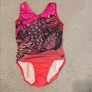 GK Pink and Black Kids Leotard